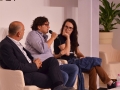L'intervento del giornalista Vainer Tugnolo (al centro) sul tema "La genesi della film Scano Boa", accanto al regista Alberto Gambato (a destra) e ad Angelo Zanellato (Consvipo), nella sala della Regione Veneto all'Hotel Excelsior. Venezia72 Foto Valentina Zanaga